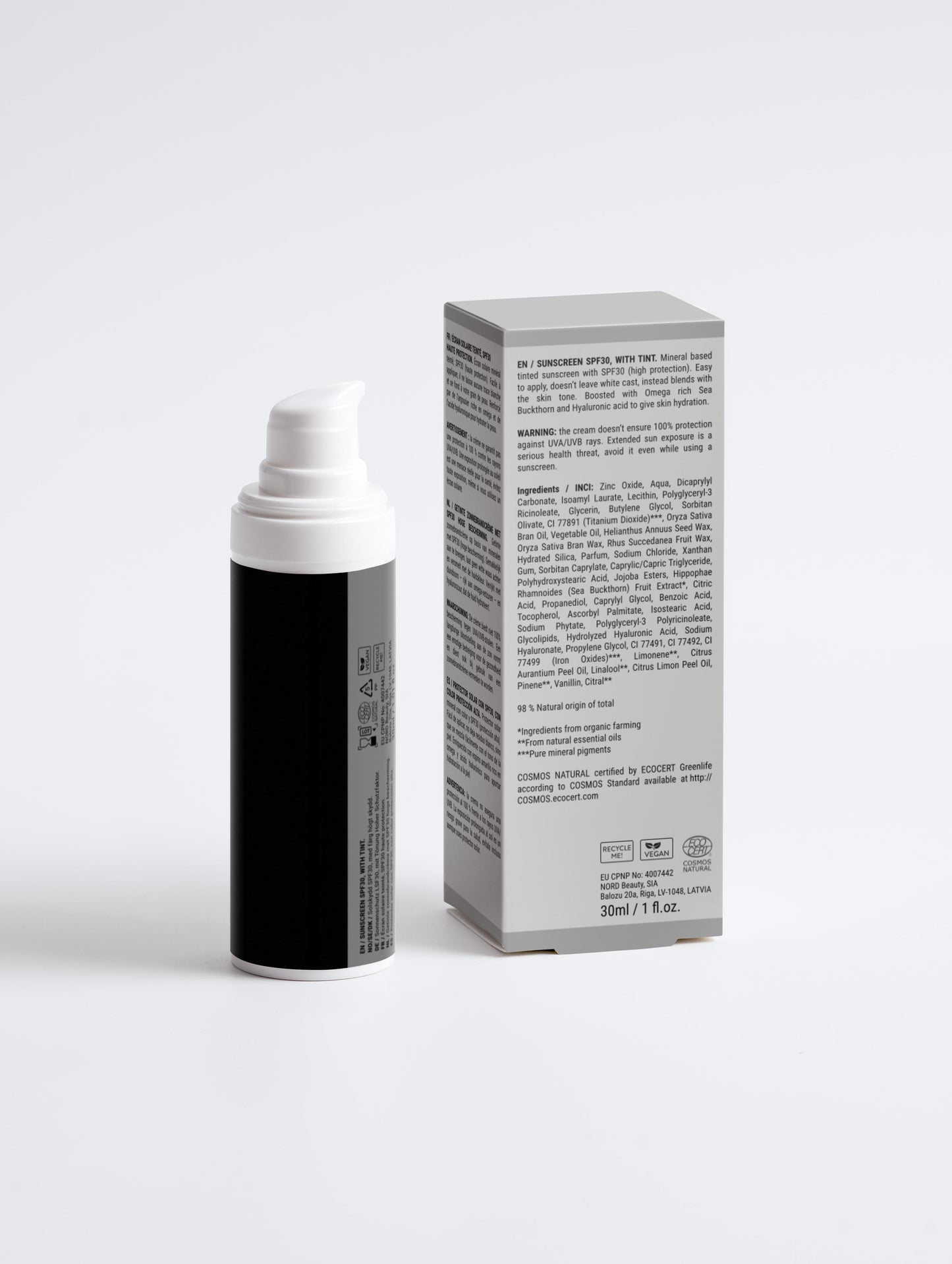 Sunscreen SPF30, with tint