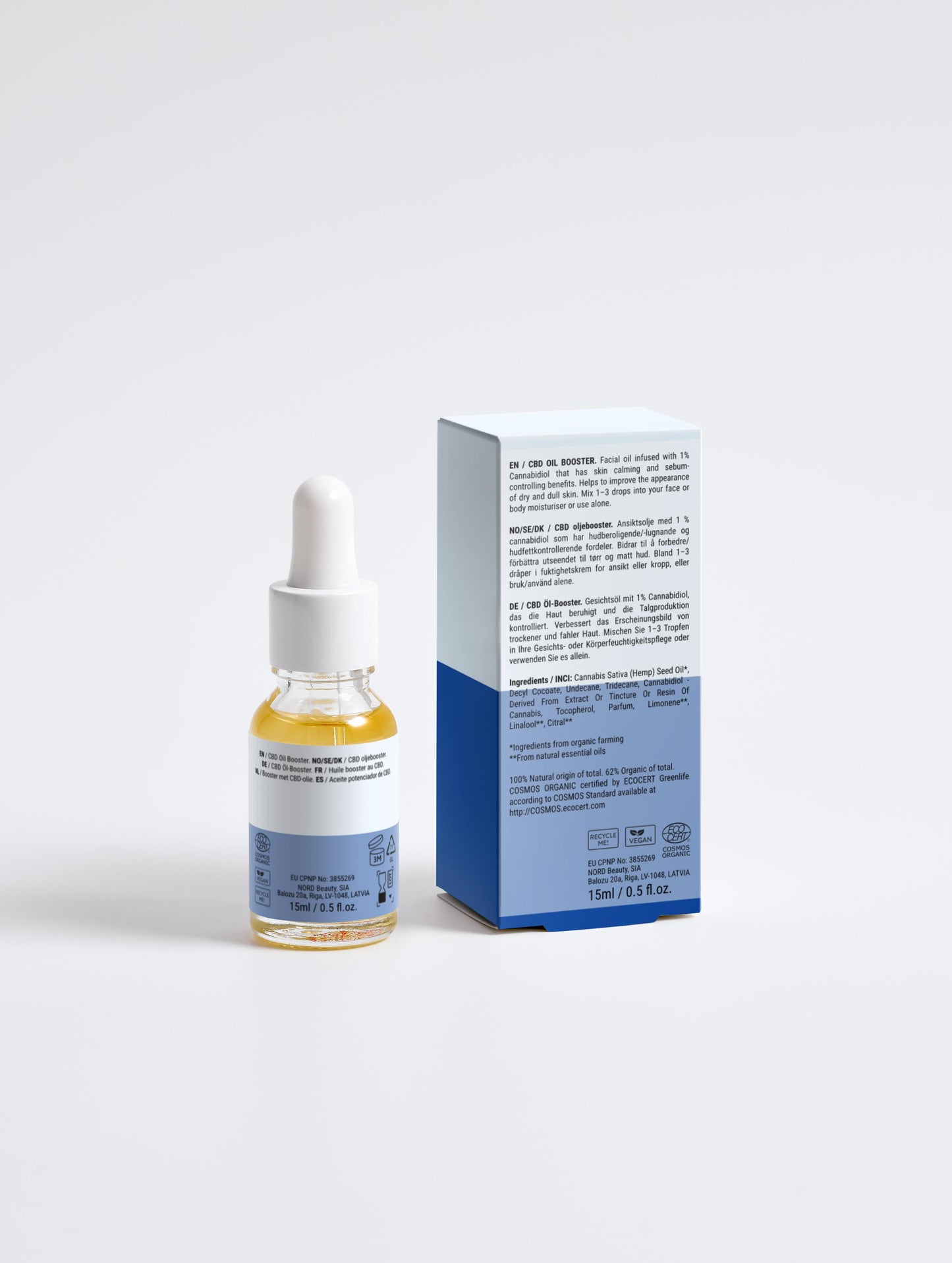 Calming Facial Oil – Ulei Facial Calmant cu 1% CBD & Ulei de Cânepă