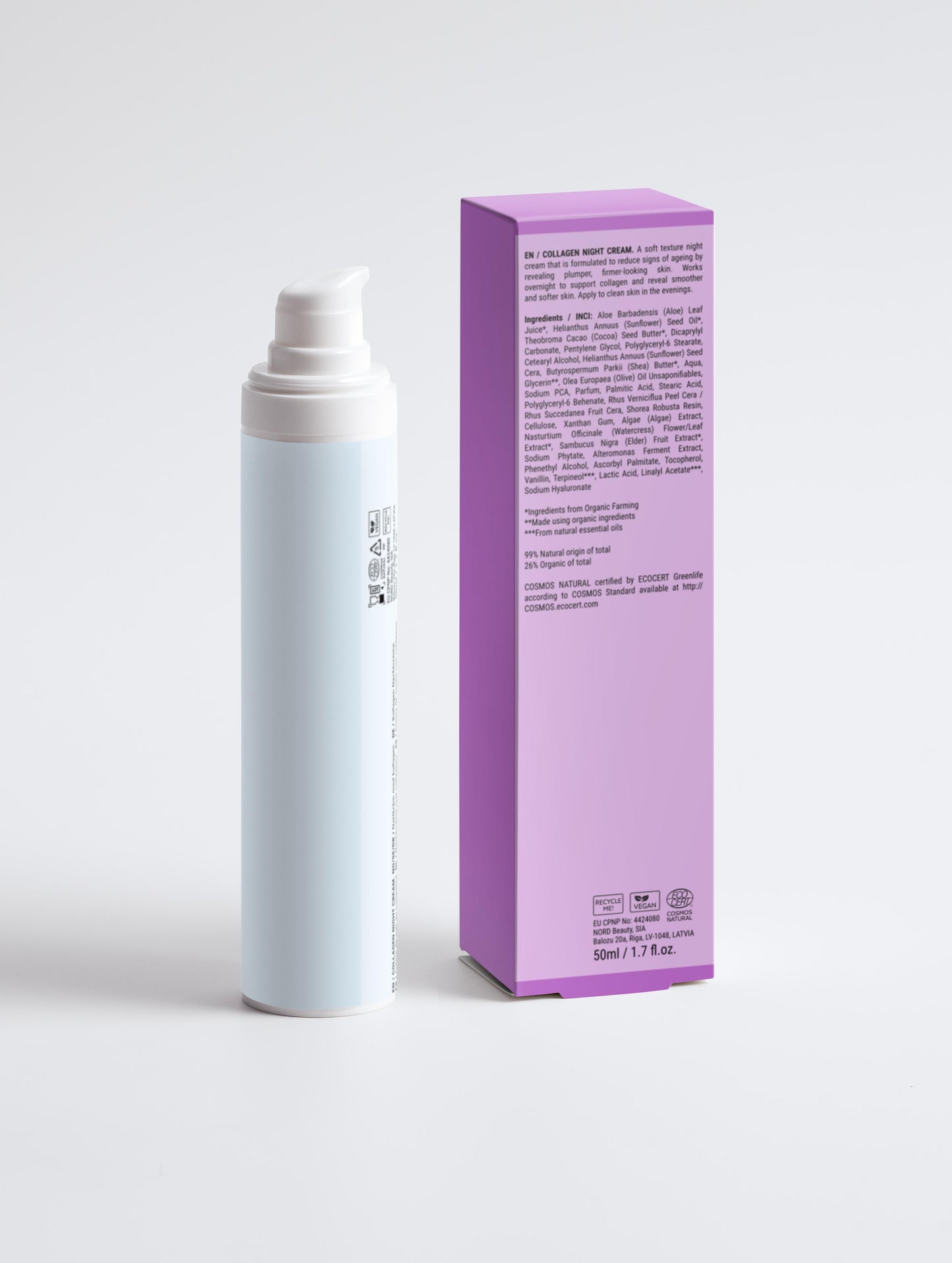 Cremă de Noapte Anti-Age cu Colagen & Extract Marin Alteromonas – Fermă & Hrănitoare